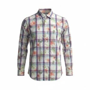 Tommy Bahama Relax Fit Long Sleeve Linen Tropical Floral Print Shirt Men's XL